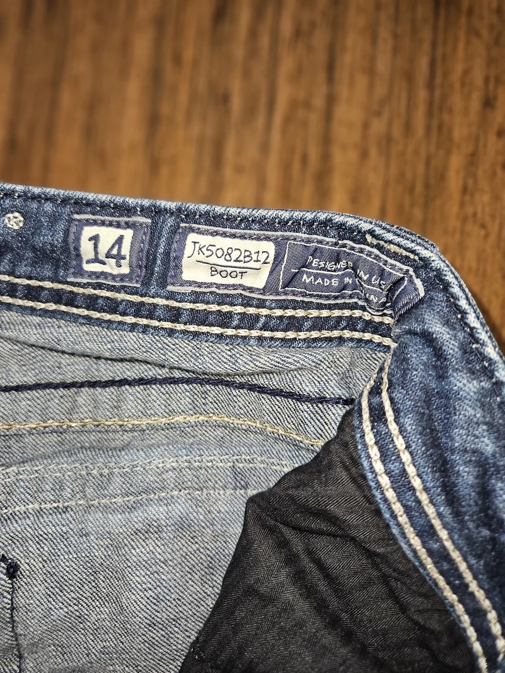 Miss Me Medium Blue Denim Jeans with Embroidered Wing Pockets